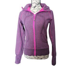 Lululemon Scuba Hoodie *Stripe Heathered Blurred Grey Paris Pink Microstripe